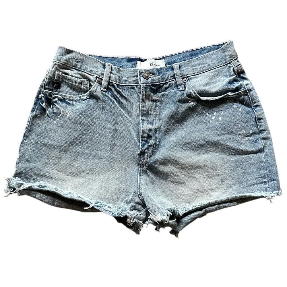 KanCan Light Blue Distressed Denim Shorts